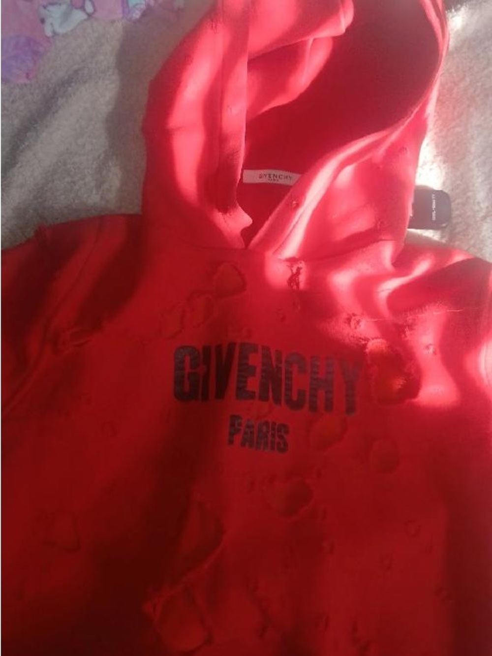 Givenchy Kids Red Hooded Logo Sweatshirt